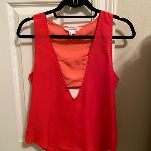 BCBGeneration cut out pink coral tank top